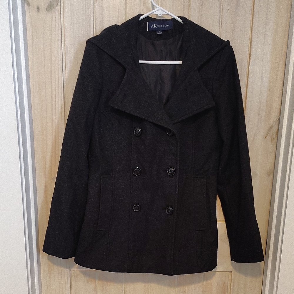 Anne Klein Women's Black Peacoat
